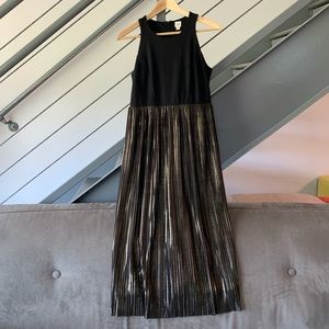 GAP midi black & gold dress